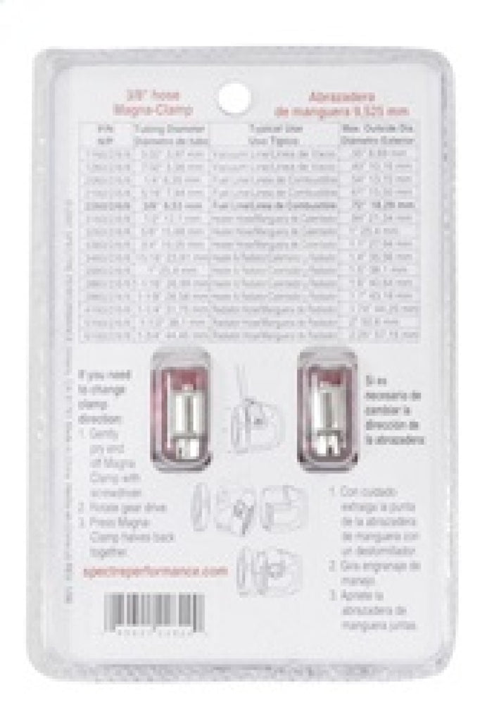 Spectre Magna-Clamp Hose Clamps 3/8in. (2 Pack) - Red