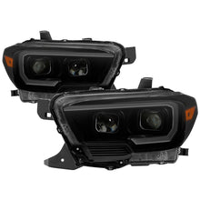 Carica l&#39;immagine nel visualizzatore di Gallery, xTune 16-18 Toyota Tacoma SR/SR5 DRL Proj Headlights w/Turn Signal - Blk Smk (PRO-JH-TTA16-SR-BSM)