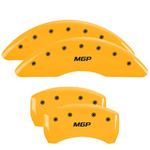 Laden Sie das Bild in den Galerie-Viewer, MGP 4 Caliper Covers Engraved Front &amp; Rear MGP Yellow Finish Black Characters 2001 BMW M3