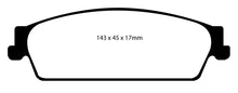 Laden Sie das Bild in den Galerie-Viewer, EBC 09-14 Cadillac Escalade 6.0 Hybrid Yellowstuff Rear Brake Pads