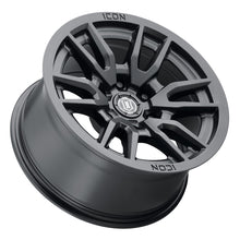 गैलरी व्यूवर में इमेज लोड करें, ICON Vector 6 17x8.5 6x5.5 25mm Offset 5.75in BS 95.1mm Bore Satin Black Wheel