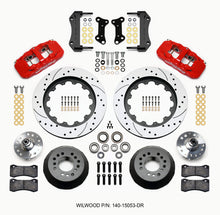 गैलरी व्यूवर में इमेज लोड करें, Wilwood AERO6 Front Hub Kit 15.00 Drilled Red 67-69 Camaro 64-72 Nova Chevelle