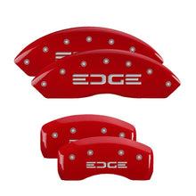 Laden Sie das Bild in den Galerie-Viewer, MGP 4 Caliper Covers Engraved Front &amp; Rear Edge Red finish silver ch