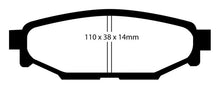 गैलरी व्यूवर में इमेज लोड करें, EBC 12+ Subaru BRZ 2.0 (solid rear rotors) Redstuff Rear Brake Pads