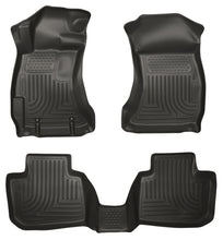 Carica l'immagine nel visualizzatore di Gallery, Husky Liners Subaru 12-14 Impreza/2015 WRX/STi WeatherBeater Combo Front&amp;2nd Row Black Floor Liners