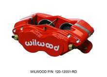 Carica l&#39;immagine nel visualizzatore di Gallery, Wilwood Caliper-Forged Dynalite-M-Red 1.75in Pistons 1.00in Disc