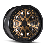 Mayhem 8301 Flat Iron 20x9 / 6x135 BP / 0mm Offset / 87.1mm Hub Matte Black w/ Bronze Tint Wheel