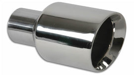 Vibrant 3.5in Round SS Exhaust Tip (Double Wall Angle Cut Beveled Outlet) - 2to4wheels
