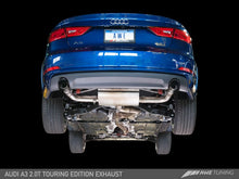 Cargar imagen en el visor de la galería, AWE Tuning Audi 8V A3 Touring Edition Exhaust - Dual Outlet Diamond Black 90 mm Tips