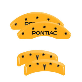 MGP 4 Caliper Covers Engraved Front & Rear MGP Red Finish Silver Char 2017 Nissan Armada