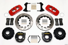 गैलरी व्यूवर में इमेज लोड करें, Wilwood AERO4 Rear P-Brake Kit 14.00in Drill Red Ford 8.8 w/2.5in Offset-5 Lug
