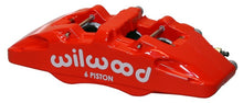 गैलरी व्यूवर में इमेज लोड करें, Wilwood Caliper-Forged Dynapro 6 5.25in Mount-Red-R/H 1.62/1.38in/1.38in Pistons 1.10in Disc