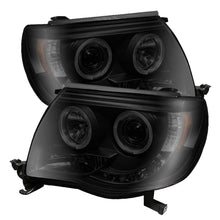 Cargar imagen en el visor de la galería, Spyder Toyota Tacoma 05-11 Projector Headlights LED Halo LED Blk Smke PRO-YD-TT05-HL-BSM