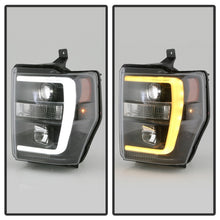 Carica l&#39;immagine nel visualizzatore di Gallery, Spyder Ford F-250/350/450 08-10 V2 High-Power LED Headlights-Switch Back-Black PRO-YD-FS08PL-SBLB-BK
