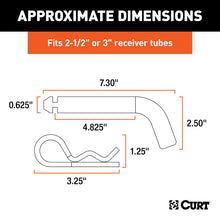 Carica l&#39;immagine nel visualizzatore di Gallery, Curt Heavy-Duty 5/8in Hitch Pin w/Groove (2-1/2in or 3in Receiver Zinc)