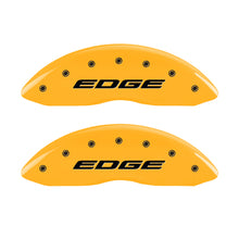 Cargar imagen en el visor de la galería, MGP 4 Caliper Covers Engraved Front &amp; Rear EDGE/2015 Yellow finish black ch