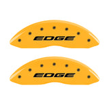 MGP 4 Caliper Covers Engraved Front & Rear EDGE/2015 Yellow finish black ch