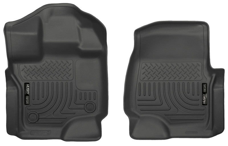 Husky Liners 15 Ford F-150 Super/Super Crew Cab WeatherBeater Black Front Floor Liners - 2to4wheels
