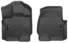Carica l'immagine nel visualizzatore di Gallery, Husky Liners 15 Ford F-150 Super/Super Crew Cab WeatherBeater Black Front Floor Liners - 2to4wheels