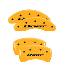 Charger l&#39;image dans la galerie, MGP 4 Caliper Covers Engraved Front &amp; Rear With out stripes/Dart Yellow finish black ch