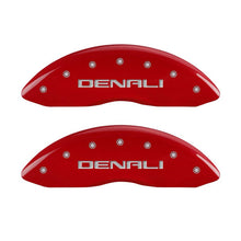 Carica l&#39;immagine nel visualizzatore di Gallery, MGP 4 Caliper Covers Engraved Front &amp; Rear Denali Red finish silver ch