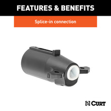 Laden Sie das Bild in den Galerie-Viewer, Curt 7-Way RV Blade Connector Plug (Trailer Side Black Plastic)