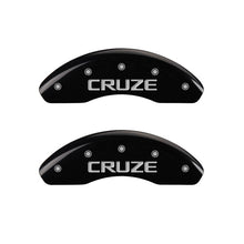 Cargar imagen en el visor de la galería, MGP Front set 2 Caliper Covers Engraved Front Cruze Black finish silver ch