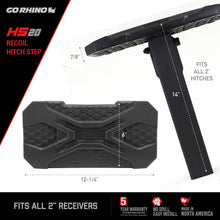 Carica l'immagine nel visualizzatore di Gallery, Go Rhino HS-20 Hitch Bumper Step