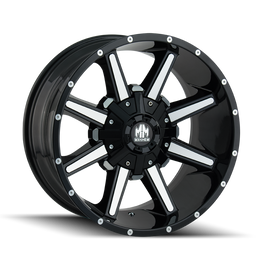 Mayhem 8104 Arsenal 18x9 / 8x180 BP / 18mm Offset / 124.1mm Hub Black/Machined Face Wheel