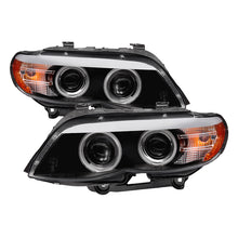 Laden Sie das Bild in den Galerie-Viewer, Spyder BMW X5 E53 2004-2006 Projector Halogen Model- DRL LED CCFL Halo Blk PRO-YD-BMWX503-CCFL-BK