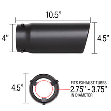 Charger l&#39;image dans la galerie, Spectre Exhaust Tip 4-1/2in. OD / Slant - Black