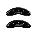 MGP 4 Caliper Covers Engraved Front & Rear Impala style/SS Black finish silver ch
