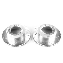 Carica l&#39;immagine nel visualizzatore di Gallery, Power Stop 17-18 Ford F-450 Super Duty Rear Evolution Drilled &amp; Slotted Rotors - Pair