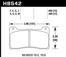 गैलरी व्यूवर में इमेज लोड करें, Hawk Wilwood 15mm DTC-60 Race Brake Pads