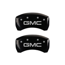 गैलरी व्यूवर में इमेज लोड करें, MGP 4 Caliper Covers Engraved Front &amp; Rear GMC Black finish silver ch