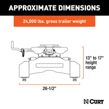 Carica l&#39;immagine nel visualizzatore di Gallery, Curt Q24 5th Wheel Hitch w/ GM Puck System Legs - 2020 Chevrolet Silverado/GMC Sierra 2500/3500HD