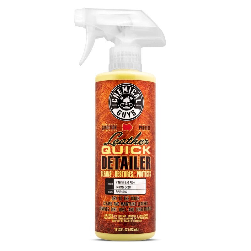 Chemical Guys Leather Quick Detailer Care Spray - Matte Finish - 16oz - Single