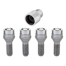 Laden Sie das Bild in den Galerie-Viewer, McGard Wheel Lock Bolt Set - 4pk. (Cone Seat) M12X1.25 / 19mm Hex / 25.6mm Shank Length - Chrome