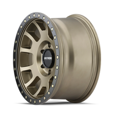 Cargar imagen en el visor de la galería, Mayhem 8302 Scout 20x9 / 6x139.7 BP / -5mm Offset / 106mm Hub Matte Gold w/ Matte Black Lip Wheel