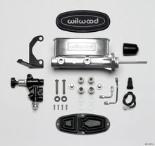 गैलरी व्यूवर में इमेज लोड करें, Wilwood HV Tandem M/C Kit w L/H Bracket &amp; Prop Valve - 7/8in Bore Ball Burnished-W/Pushrod