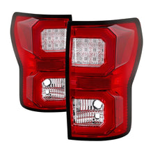 Laden Sie das Bild in den Galerie-Viewer, Spyder 07-13 Toyota Tundra V2 Light Bar LED Tail Lights - Red Clear ALT-YD-TTU07V2-LB-RC