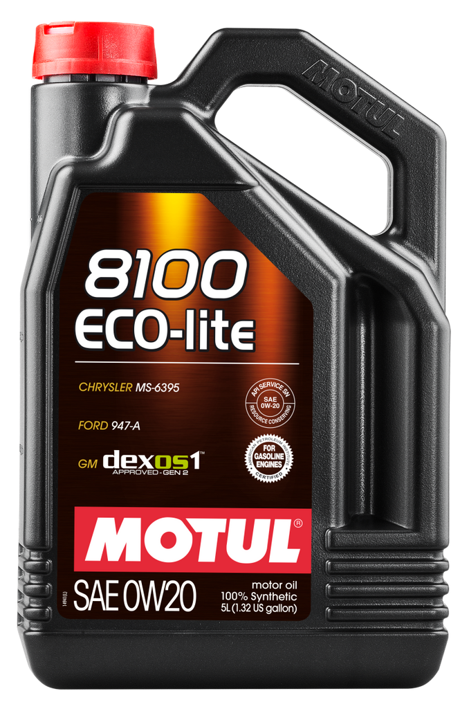 Motul 5L Synthetic Engine Oil 8100 0W20 ECO-LITE - Single image 1