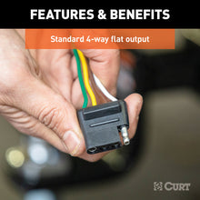 Load image into Gallery viewer, Curt 4-Way Flat Connector Socket w/60in Wires (Vehicle Side Packaged)