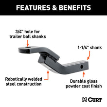 Load image into Gallery viewer, Curt Class 2 Ball Mount (1-1/4in Shank 3500lbs 3-1/8in Rise 10-5/16in Long)