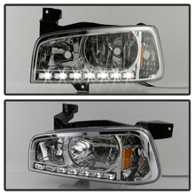 Charger l&#39;image dans la galerie, Xtune Dodge Charger 06-10 1Pc LED Crystal Headlights Chrome HD-ON-DCH05-1PC-LED-C