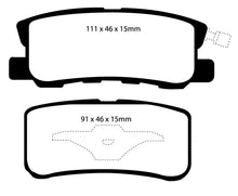 Charger l&#39;image dans la galerie, EBC 11-14 Chrysler 200 3.6 Redstuff Rear Brake Pads