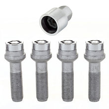 Laden Sie das Bild in den Galerie-Viewer, McGard Wheel Lock Bolt Set - 4pk. (Radius Seat) M14X1.5 / 17mm Hex / 45.0mm Shank Length - Chrome