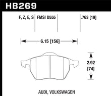 गैलरी व्यूवर में इमेज लोड करें, Hawk HT-10 Audi/Volkswagen Race Front Brake Pads