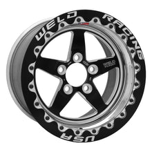 Carica l&#39;immagine nel visualizzatore di Gallery, Weld S71 15x10.33 / 5x4.75 BP / 7.5in. BS Black Wheel (Medium Pad) - Black Single Beadlock MT
