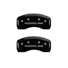 Laden Sie das Bild in den Galerie-Viewer, MGP 4 Caliper Covers Engraved Front &amp; Rear Ridgeline Black Finish Silver Char 2019 Honda Ridgeline